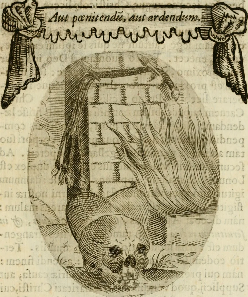 An illustration from Francisci Ponae Cardiomorphoseos, siue, Ex corde desumpta emblemata sacra, 1645, leaf 154