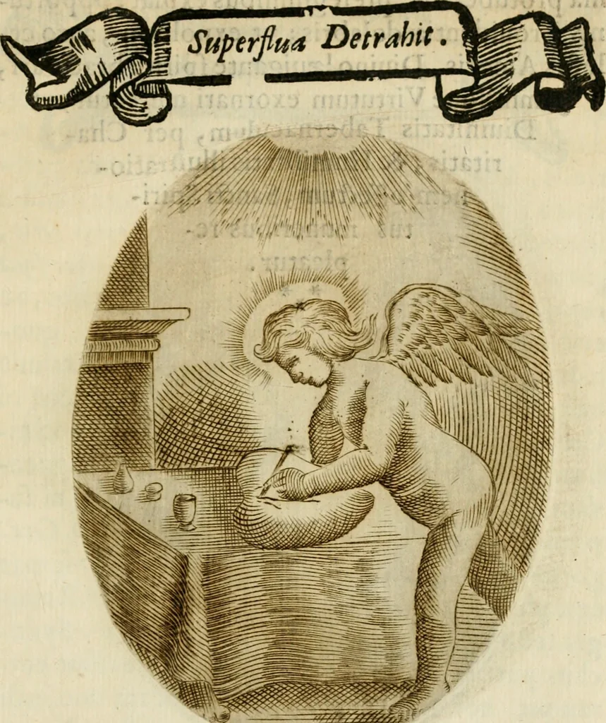 An illustration from Francisci Ponae Cardiomorphoseos, siue, Ex corde desumpta emblemata sacra, 1645, leaf 180