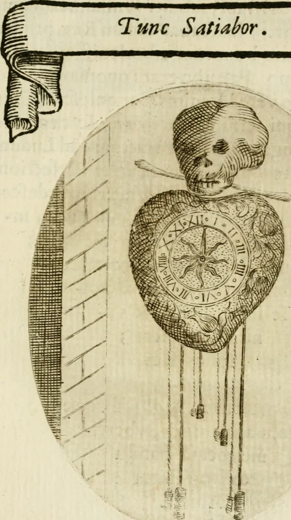 An illustration from Francisci Ponae Cardiomorphoseos, siue, Ex corde desumpta emblemata sacra, 1645, leaf 200