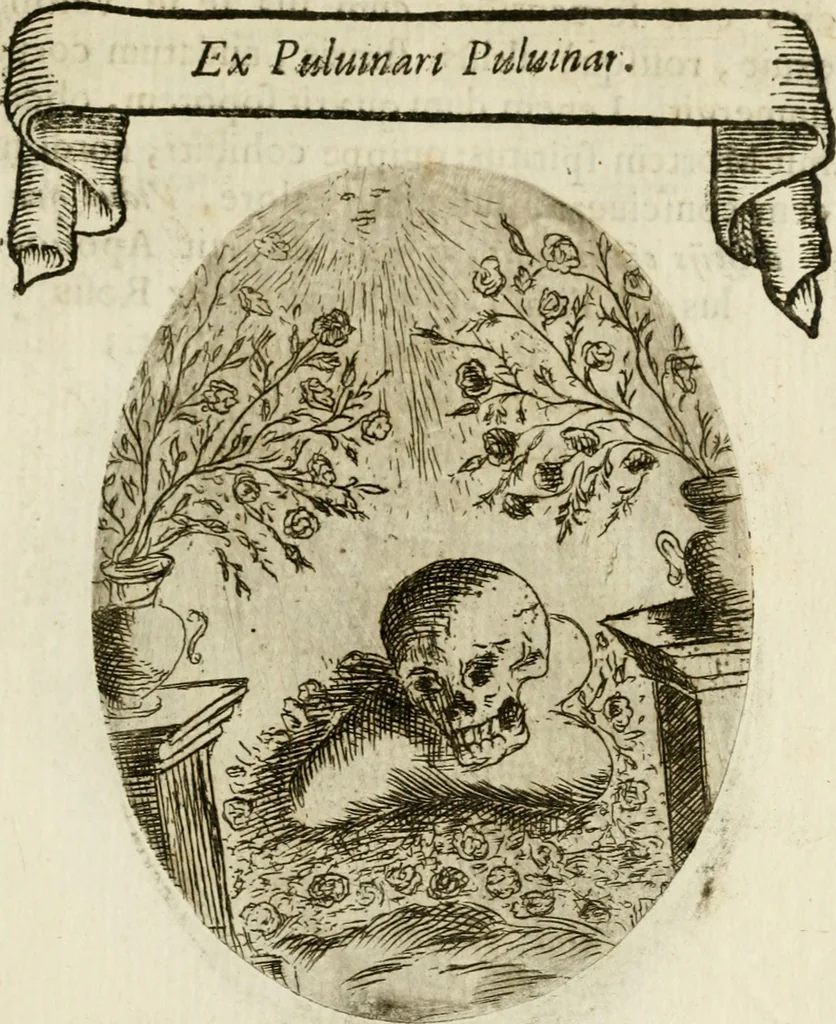 An illustration from Francisci Ponae Cardiomorphoseos, siue, Ex corde desumpta emblemata sacra, 1645, leaf 46