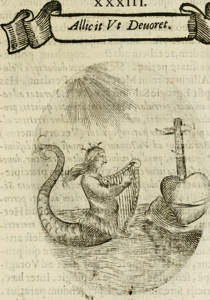 An illustration from Francisci Ponae Cardiomorphoseos, siue, Ex corde desumpta emblemata sacra, 1645, leaf 78
