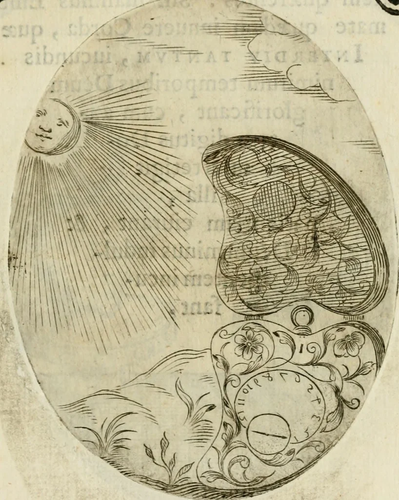 An illustration from Francisci Ponae Cardiomorphoseos, siue, Ex corde desumpta emblemata sacra, 1645, leaf 84