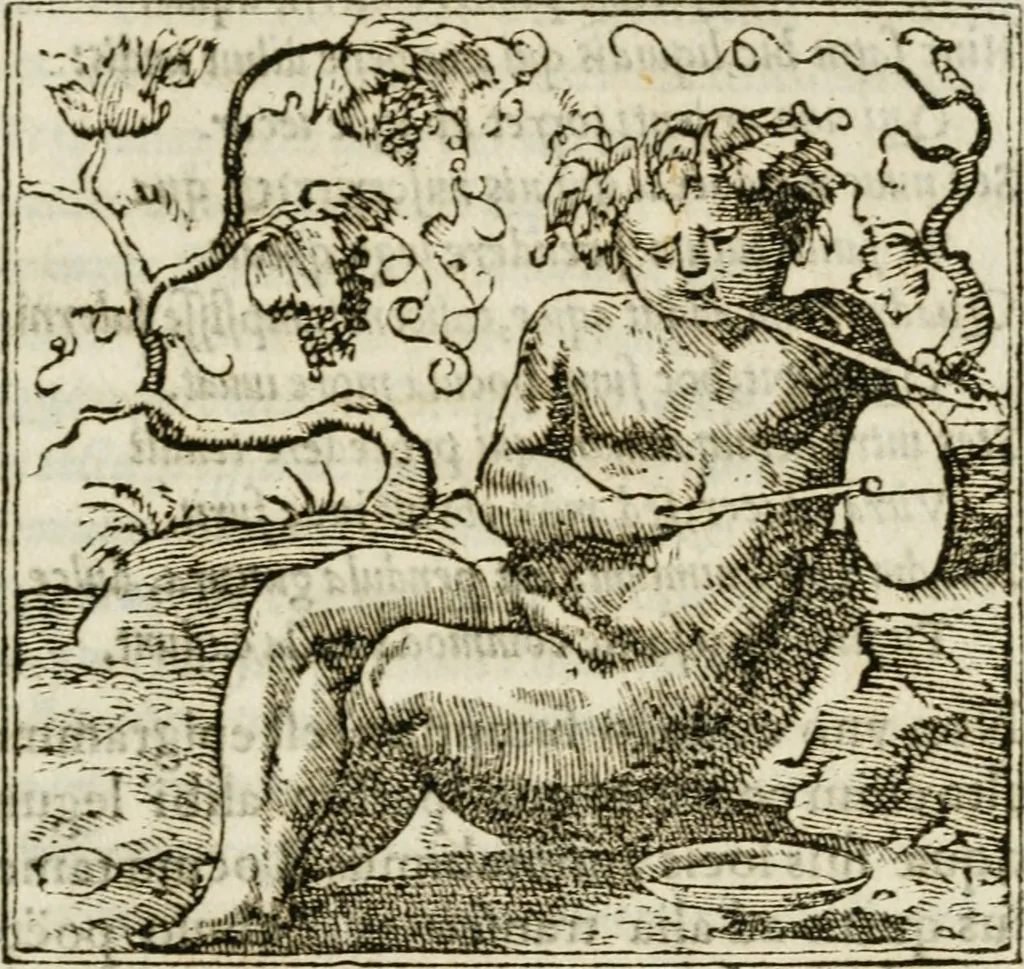 An illustration from Francisci Sanctii Brocensis in inclyta Salmaticensi Academia rhetoricae Graecaeque linguae professoris Comment. in And. Alciati emblemata : nunc denuo multis in locis accurate recognita, & quamplurimis figuris illustrata : cum indice copiosissimo, 1573, leaf 106