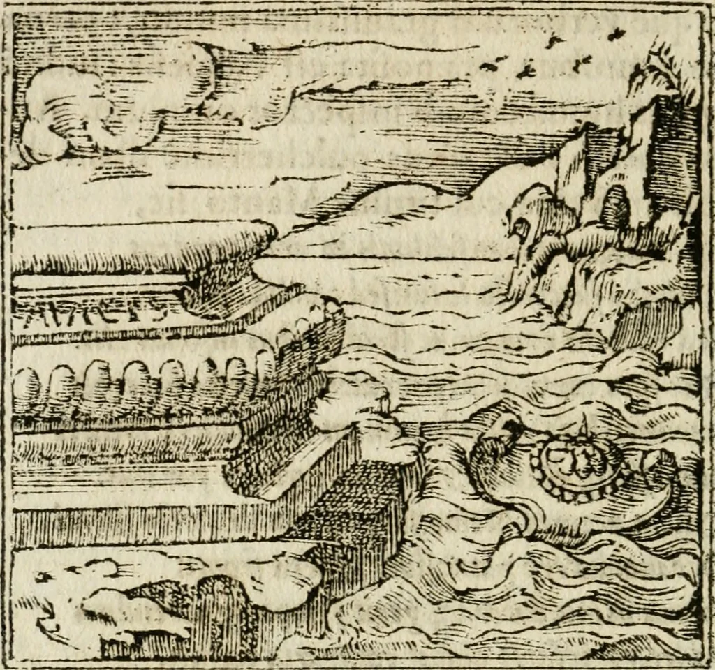 An illustration from Francisci Sanctii Brocensis in inclyta Salmaticensi Academia rhetoricae Graecaeque linguae professoris Comment. in And. Alciati emblemata : nunc denuo multis in locis accurate recognita, & quamplurimis figuris illustrata : cum indice copiosissimo, 1573, leaf 123