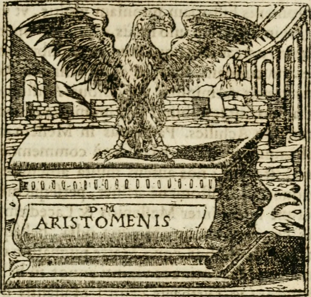 An illustration from Francisci Sanctii Brocensis in inclyta Salmaticensi Academia rhetoricae Graecaeque linguae professoris Comment. in And. Alciati emblemata : nunc denuo multis in locis accurate recognita, & quamplurimis figuris illustrata : cum indice copiosissimo, 1573, leaf 140