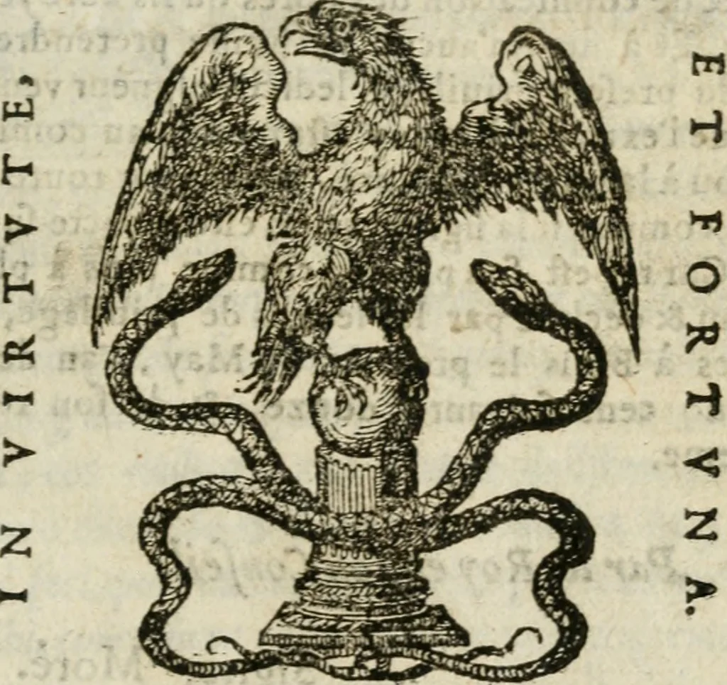 An illustration from Francisci Sanctii Brocensis in inclyta Salmaticensi Academia rhetoricae Graecaeque linguae professoris Comment. in And. Alciati emblemata : nunc denuo multis in locis accurate recognita, & quamplurimis figuris illustrata : cum indice copiosissimo, 1573, leaf 2