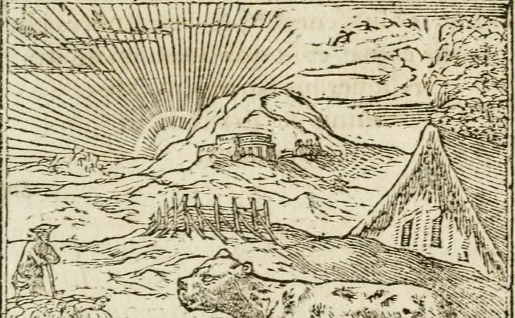 An illustration from Francisci Sanctii Brocensis in inclyta Salmaticensi Academia rhetoricae Graecaeque linguae professoris Comment. in And. Alciati emblemata : nunc denuo multis in locis accurate recognita, & quamplurimis figuris illustrata : cum indice copiosissimo, 1573, leaf 222