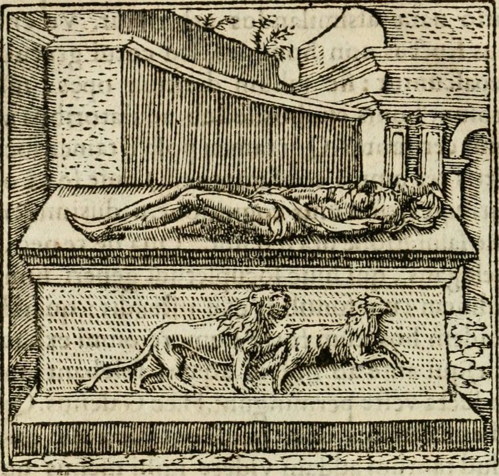 An illustration from Francisci Sanctii Brocensis in inclyta Salmaticensi Academia rhetoricae Graecaeque linguae professoris Comment. in And. Alciati emblemata : nunc denuo multis in locis accurate recognita, & quamplurimis figuris illustrata : cum indice copiosissimo, 1573, leaf 243