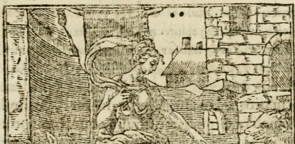 An illustration from Francisci Sanctii Brocensis in inclyta Salmaticensi Academia rhetoricae Graecaeque linguae professoris Comment. in And. Alciati emblemata : nunc denuo multis in locis accurate recognita, & quamplurimis figuris illustrata : cum indice copiosissimo, 1573, leaf 248