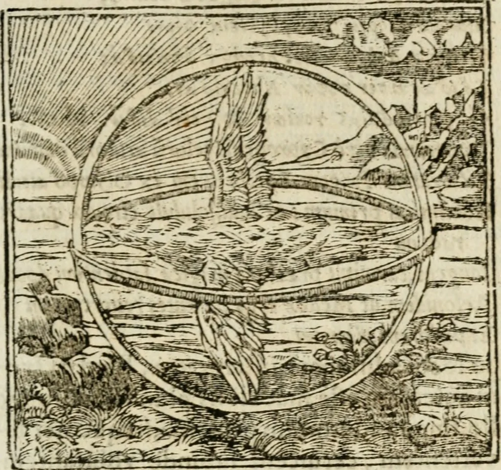 An illustration from Francisci Sanctii Brocensis in inclyta Salmaticensi Academia rhetoricae Graecaeque linguae professoris Comment. in And. Alciati emblemata : nunc denuo multis in locis accurate recognita, & quamplurimis figuris illustrata : cum indice copiosissimo, 1573, leaf 254