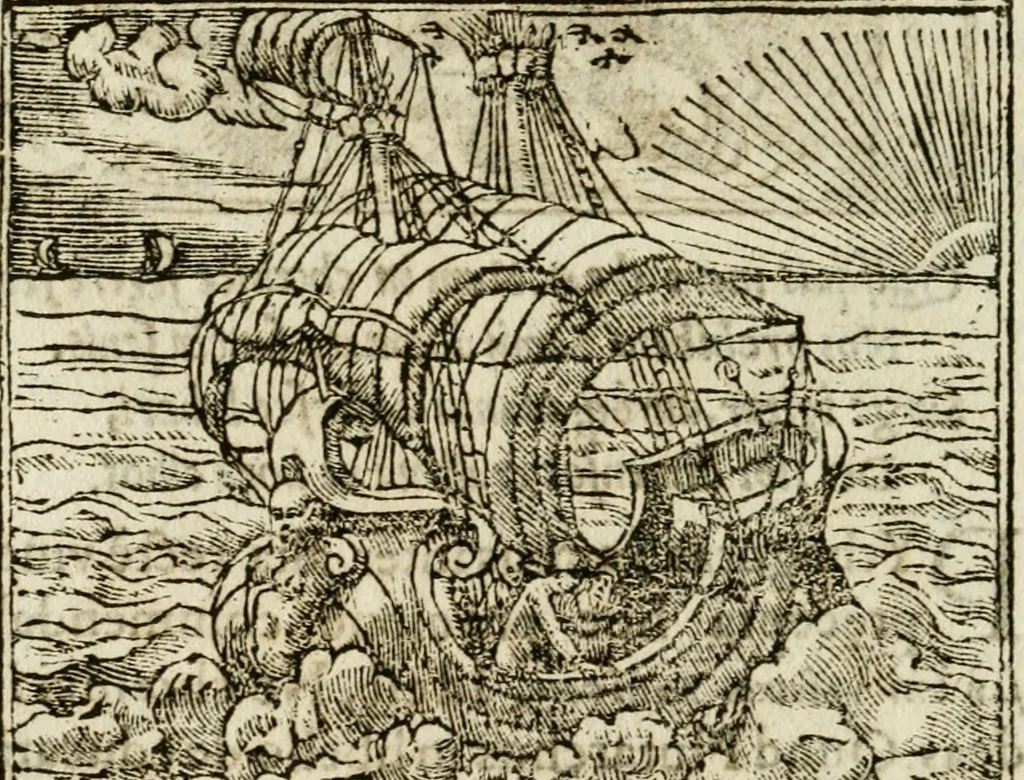 An illustration from Francisci Sanctii Brocensis in inclyta Salmaticensi Academia rhetoricae Graecaeque linguae professoris Comment. in And. Alciati emblemata : nunc denuo multis in locis accurate recognita, & quamplurimis figuris illustrata : cum indice copiosissimo, 1573, leaf 263