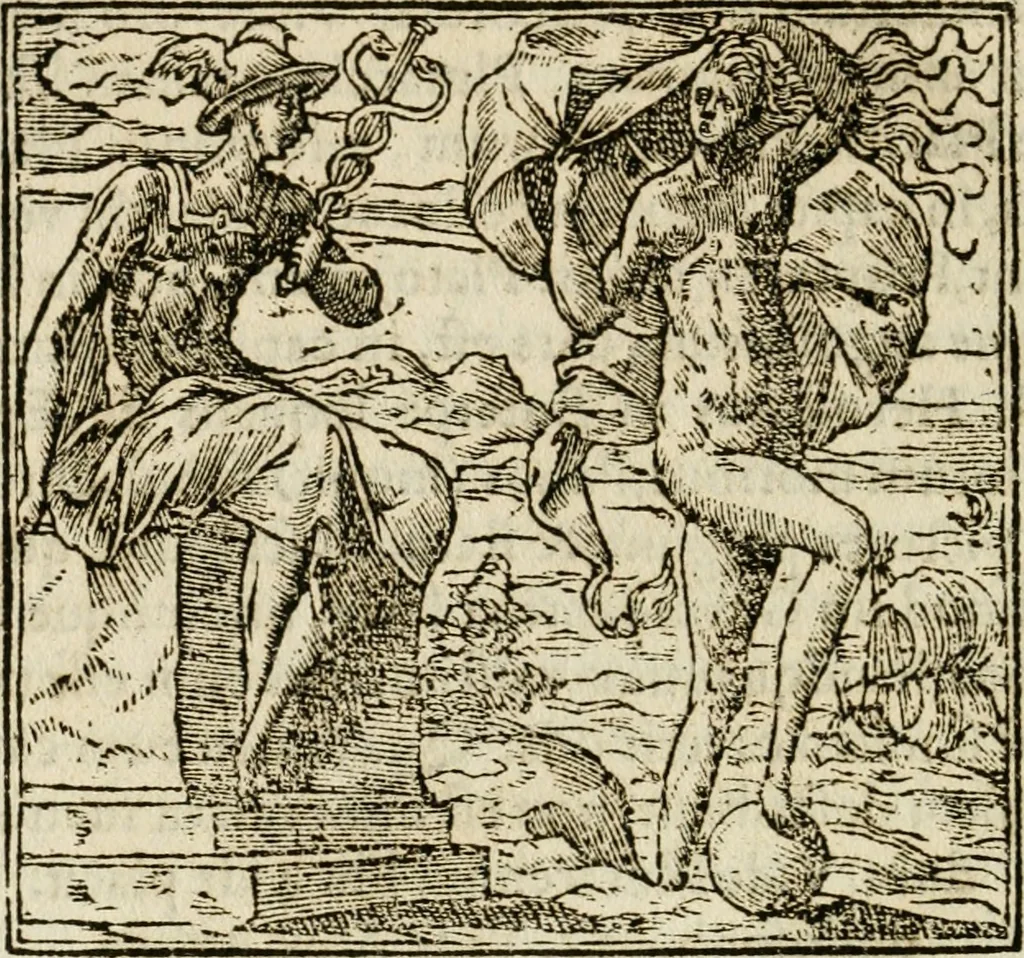 An illustration from Francisci Sanctii Brocensis in inclyta Salmaticensi Academia rhetoricae Graecaeque linguae professoris Comment. in And. Alciati emblemata : nunc denuo multis in locis accurate recognita, & quamplurimis figuris illustrata : cum indice copiosissimo, 1573, leaf 301