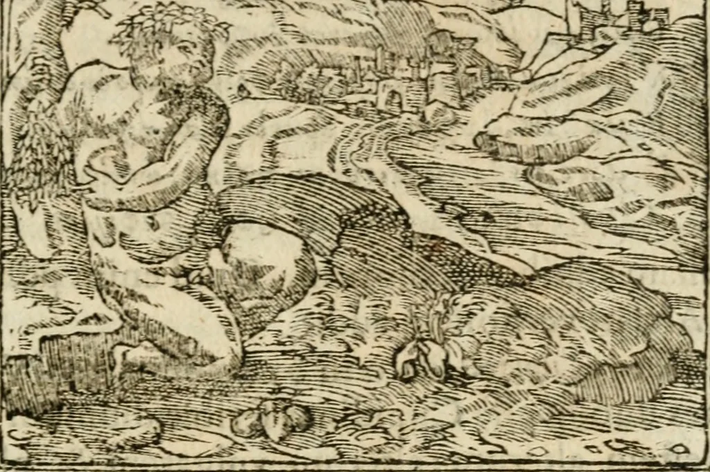 An illustration from Francisci Sanctii Brocensis in inclyta Salmaticensi Academia rhetoricae Graecaeque linguae professoris Comment. in And. Alciati emblemata : nunc denuo multis in locis accurate recognita, & quamplurimis figuris illustrata : cum indice copiosissimo, 1573, leaf 328