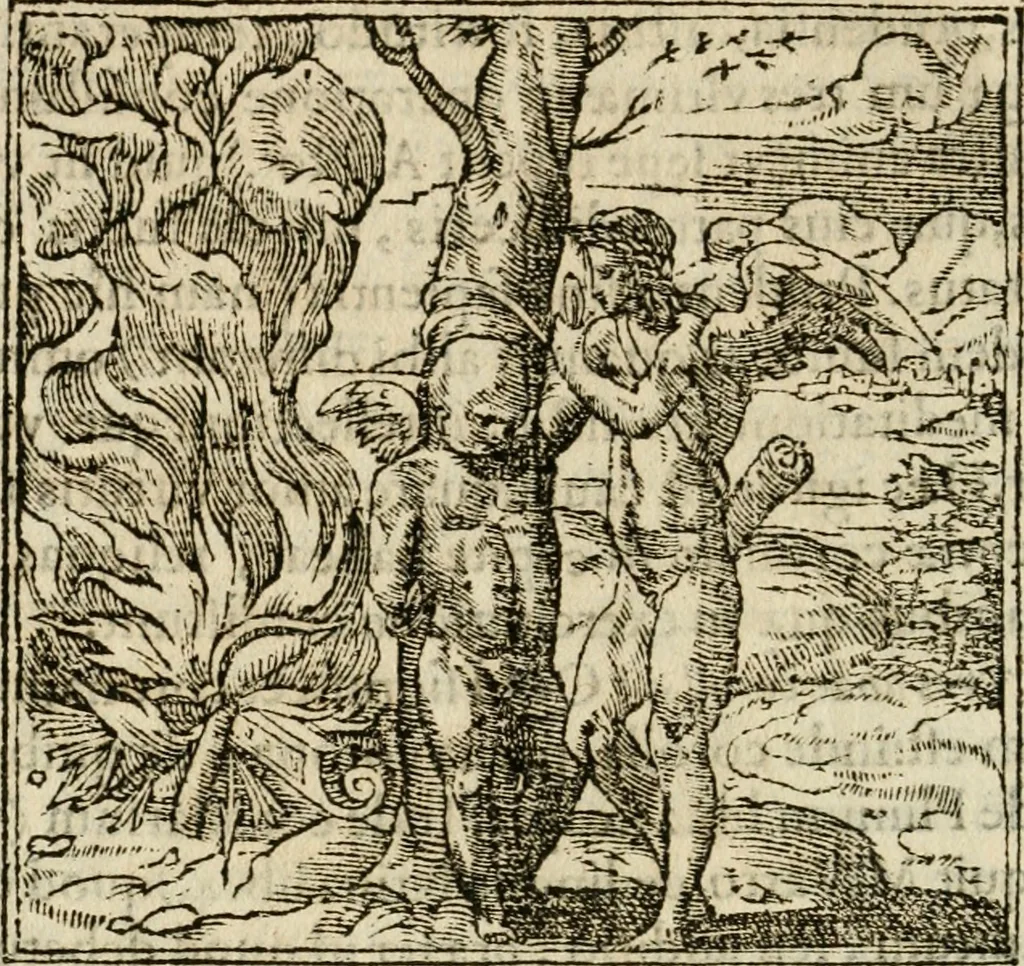 An illustration from Francisci Sanctii Brocensis in inclyta Salmaticensi Academia rhetoricae Graecaeque linguae professoris Comment. in And. Alciati emblemata : nunc denuo multis in locis accurate recognita, & quamplurimis figuris illustrata : cum indice copiosissimo, 1573, leaf 331