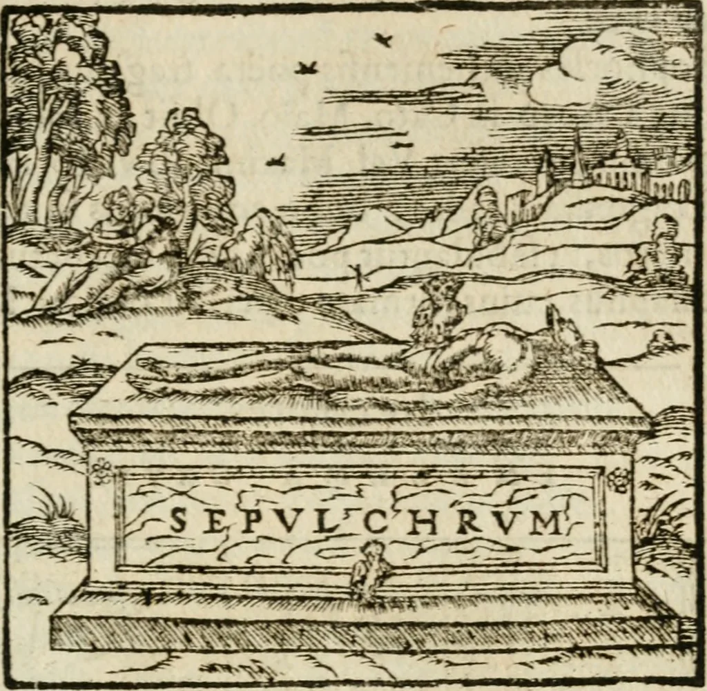 An illustration from Francisci Sanctii Brocensis in inclyta Salmaticensi Academia rhetoricae Graecaeque linguae professoris Comment. in And. Alciati emblemata : nunc denuo multis in locis accurate recognita, & quamplurimis figuris illustrata : cum indice copiosissimo, 1573, leaf 348