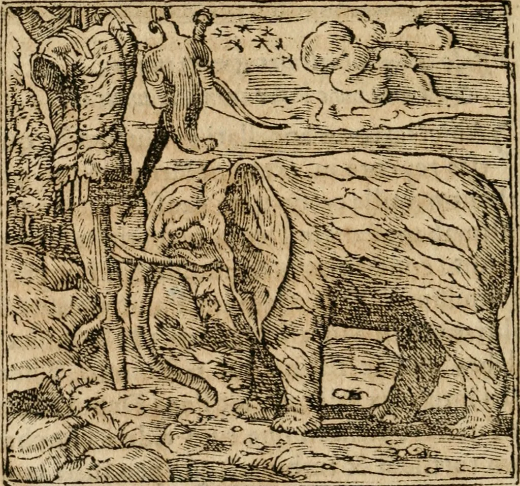 An illustration from Francisci Sanctii Brocensis in inclyta Salmaticensi Academia rhetoricae Graecaeque linguae professoris Comment. in And. Alciati emblemata : nunc denuo multis in locis accurate recognita, & quamplurimis figuris illustrata : cum indice copiosissimo, 1573, leaf 365