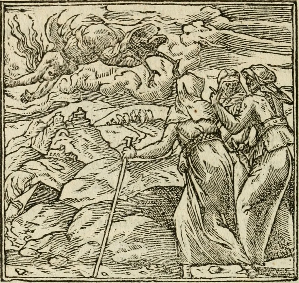 An illustration from Francisci Sanctii Brocensis in inclyta Salmaticensi Academia rhetoricae Graecaeque linguae professoris Comment. in And. Alciati emblemata : nunc denuo multis in locis accurate recognita, & quamplurimis figuris illustrata : cum indice copiosissimo, 1573, leaf 383