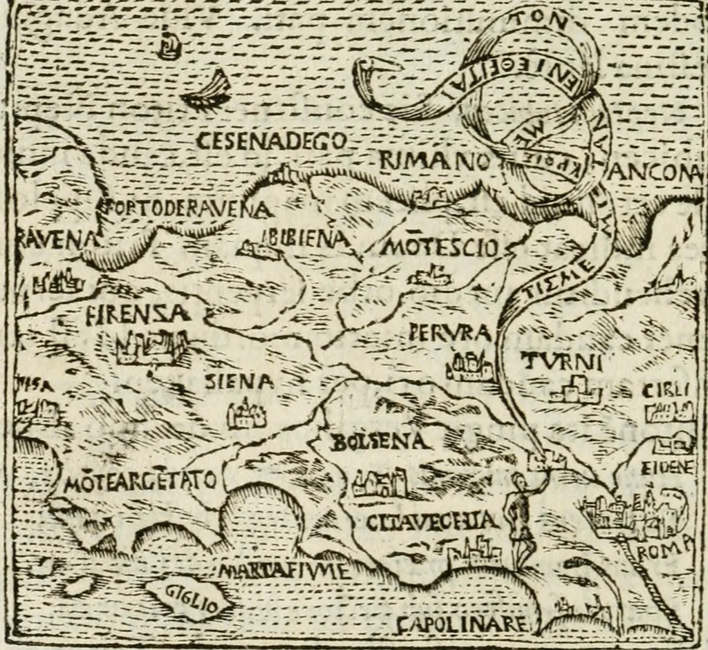 An illustration from Francisci Sanctii Brocensis in inclyta Salmaticensi Academia rhetoricae Graecaeque linguae professoris Comment. in And. Alciati emblemata : nunc denuo multis in locis accurate recognita, & quamplurimis figuris illustrata : cum indice copiosissimo, 1573, leaf 391