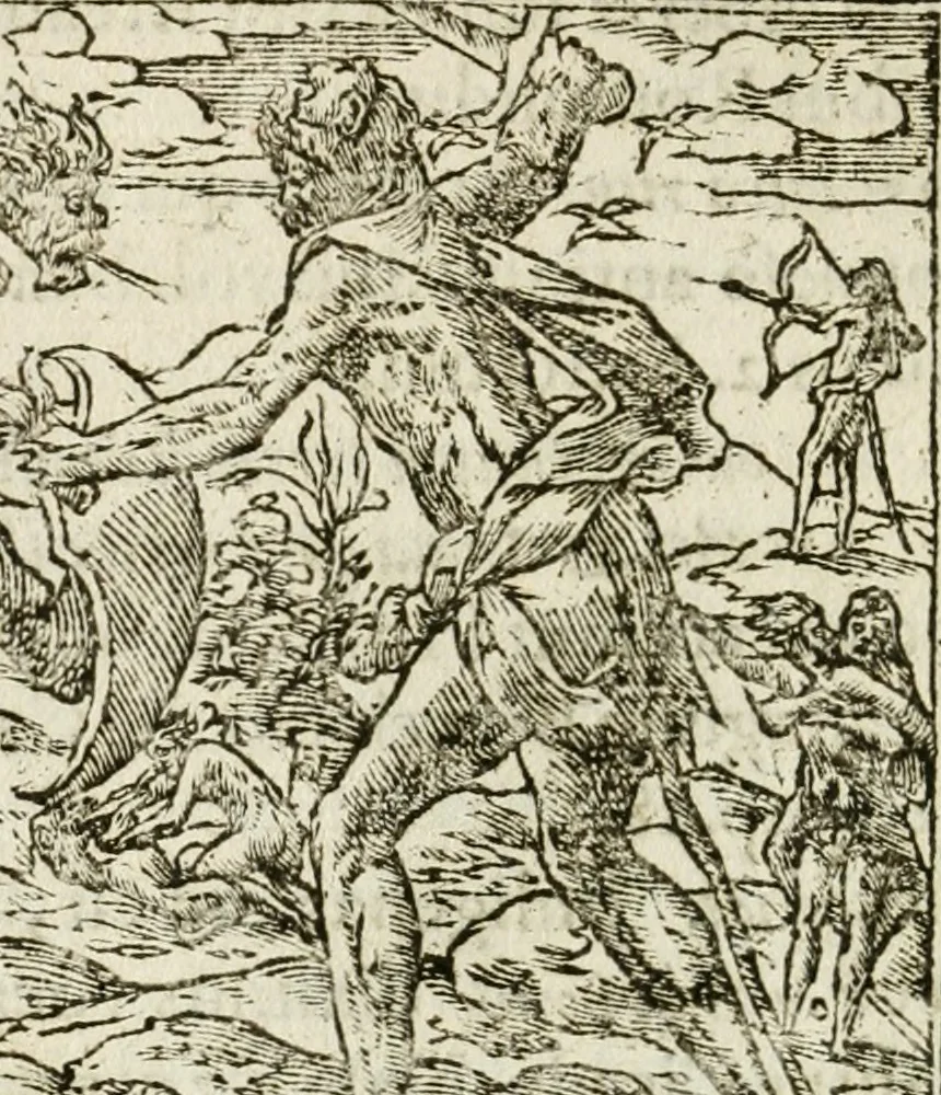An illustration from Francisci Sanctii Brocensis in inclyta Salmaticensi Academia rhetoricae Graecaeque linguae professoris Comment. in And. Alciati emblemata : nunc denuo multis in locis accurate recognita, & quamplurimis figuris illustrata : cum indice copiosissimo, 1573, leaf 403