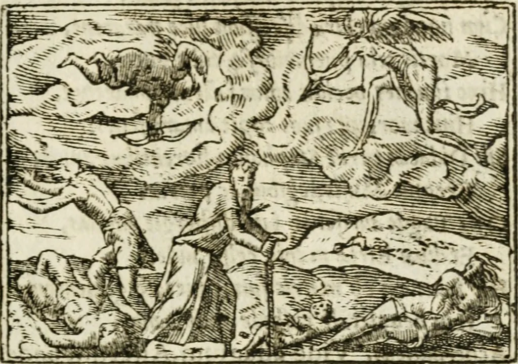 An illustration from Francisci Sanctii Brocensis in inclyta Salmaticensi Academia rhetoricae Graecaeque linguae professoris Comment. in And. Alciati emblemata : nunc denuo multis in locis accurate recognita, & quamplurimis figuris illustrata : cum indice copiosissimo, 1573, leaf 440