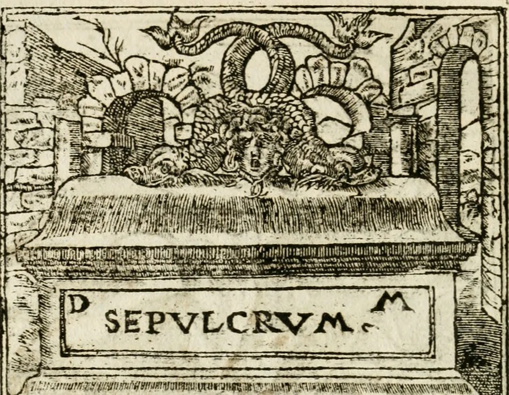 An illustration from Francisci Sanctii Brocensis in inclyta Salmaticensi Academia rhetoricae Graecaeque linguae professoris Comment. in And. Alciati emblemata : nunc denuo multis in locis accurate recognita, & quamplurimis figuris illustrata : cum indice copiosissimo, 1573, leaf 443