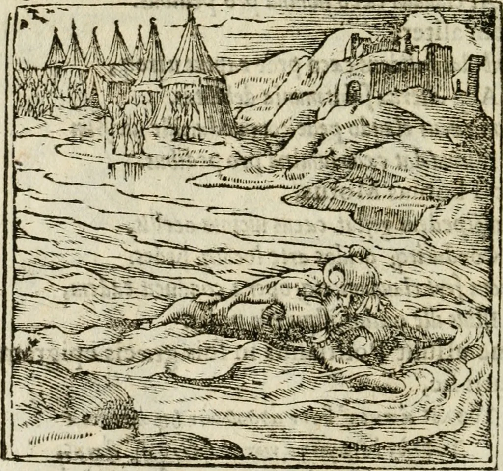 An illustration from Francisci Sanctii Brocensis in inclyta Salmaticensi Academia rhetoricae Graecaeque linguae professoris Comment. in And. Alciati emblemata : nunc denuo multis in locis accurate recognita, & quamplurimis figuris illustrata : cum indice copiosissimo, 1573, leaf 457
