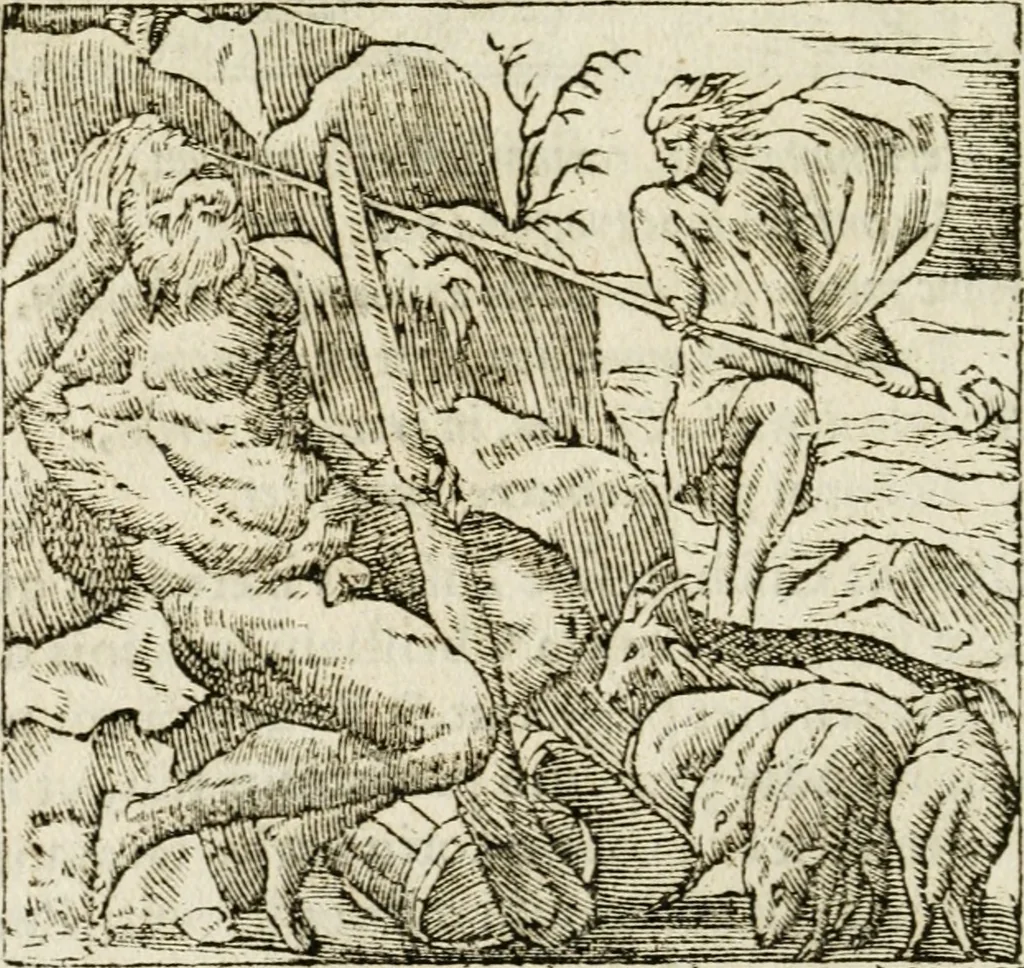 An illustration from Francisci Sanctii Brocensis in inclyta Salmaticensi Academia rhetoricae Graecaeque linguae professoris Comment. in And. Alciati emblemata : nunc denuo multis in locis accurate recognita, & quamplurimis figuris illustrata : cum indice copiosissimo, 1573, leaf 475