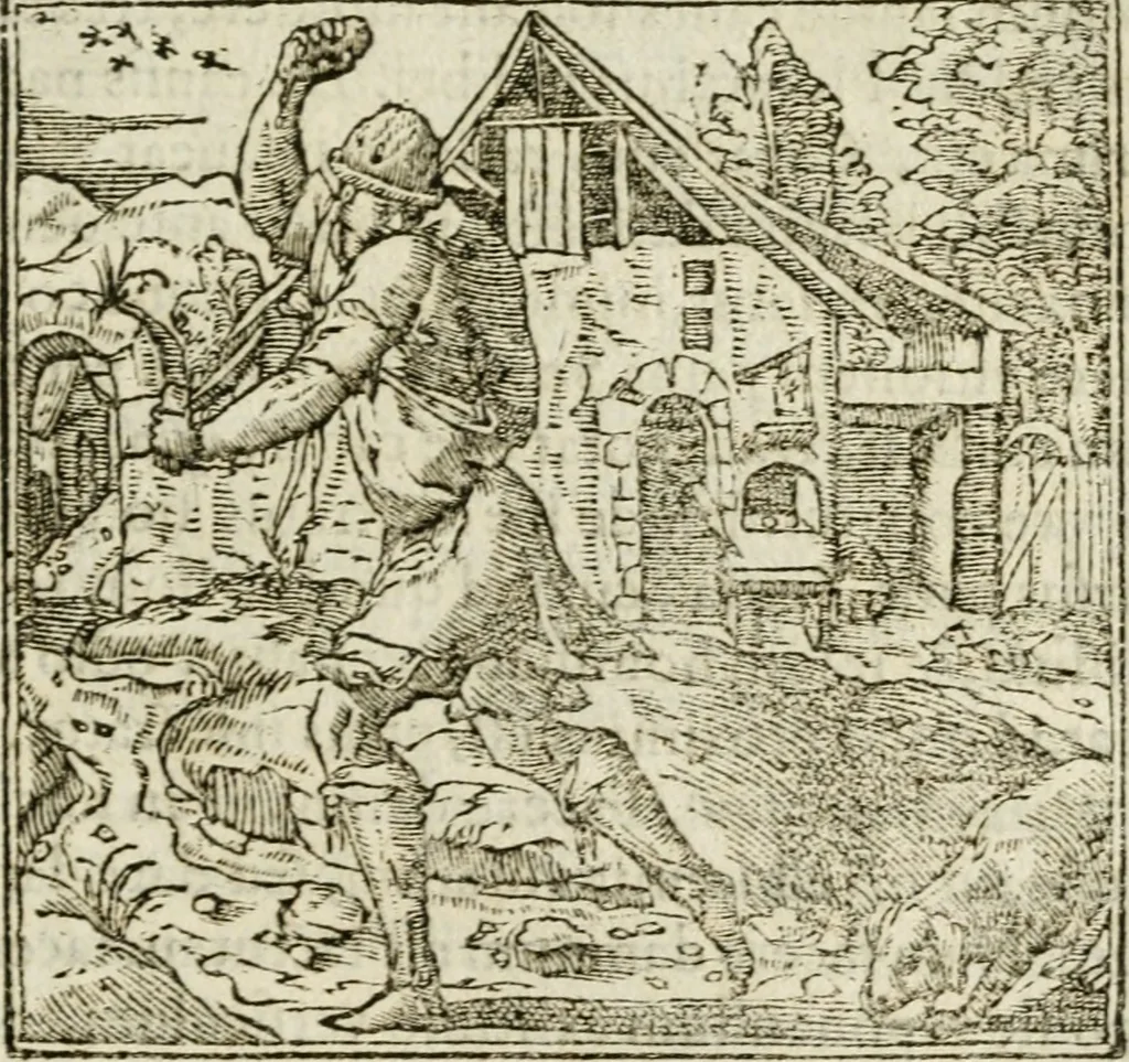 An illustration from Francisci Sanctii Brocensis in inclyta Salmaticensi Academia rhetoricae Graecaeque linguae professoris Comment. in And. Alciati emblemata : nunc denuo multis in locis accurate recognita, & quamplurimis figuris illustrata : cum indice copiosissimo, 1573, leaf 480