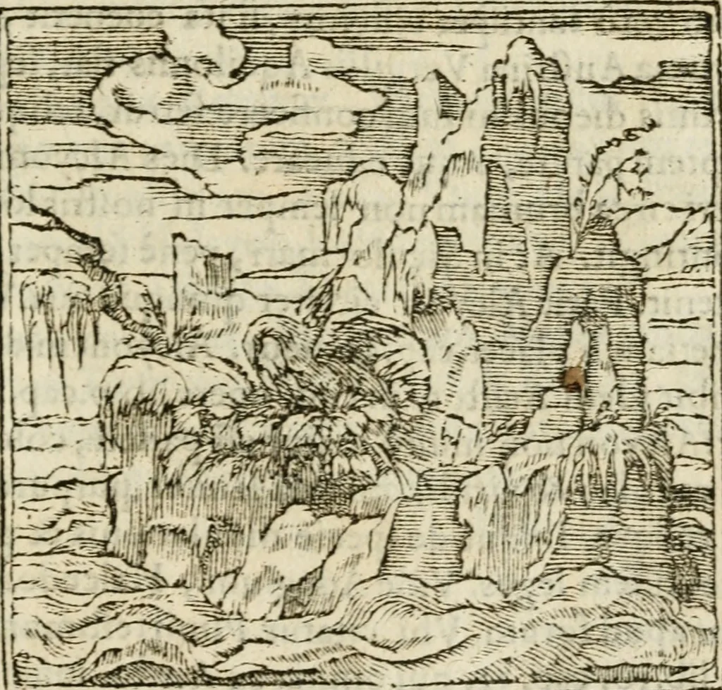 An illustration from Francisci Sanctii Brocensis in inclyta Salmaticensi Academia rhetoricae Graecaeque linguae professoris Comment. in And. Alciati emblemata : nunc denuo multis in locis accurate recognita, & quamplurimis figuris illustrata : cum indice copiosissimo, 1573, leaf 486