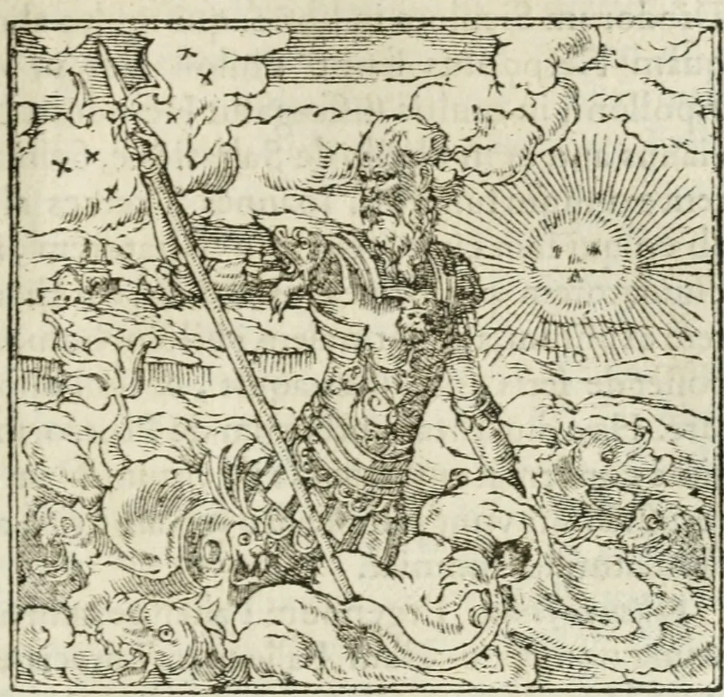 An illustration from Francisci Sanctii Brocensis in inclyta Salmaticensi Academia rhetoricae Graecaeque linguae professoris Comment. in And. Alciati emblemata : nunc denuo multis in locis accurate recognita, & quamplurimis figuris illustrata : cum indice copiosissimo, 1573, leaf 498