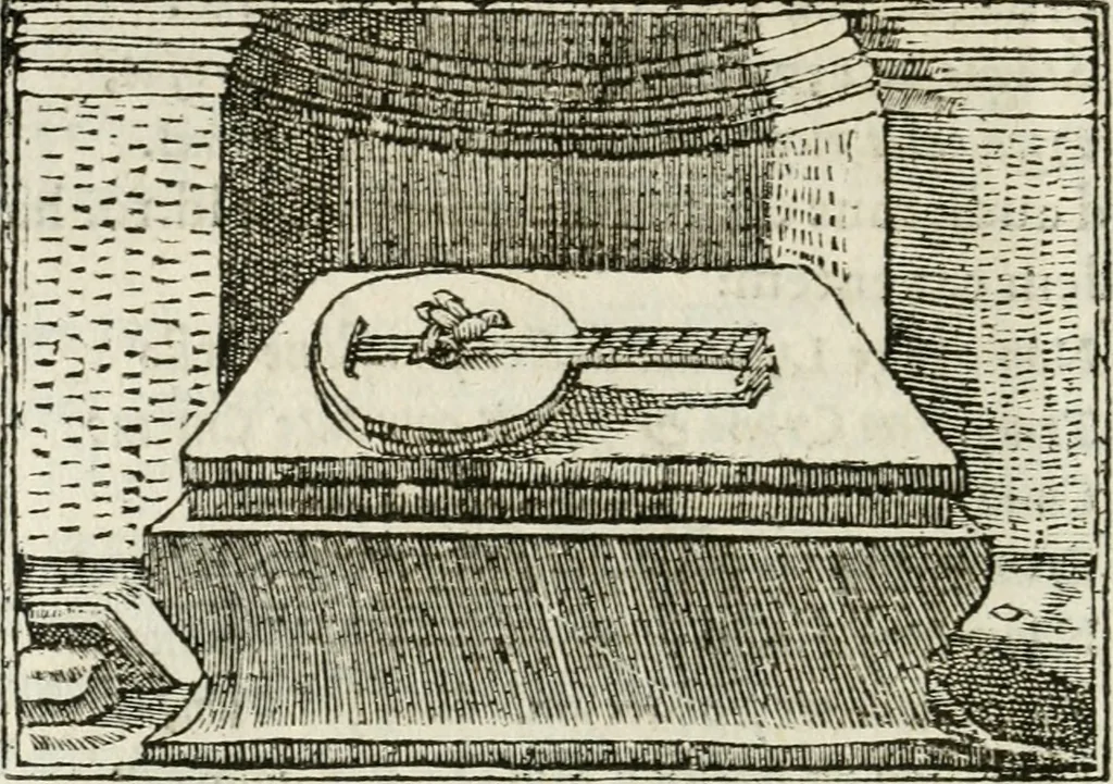An illustration from Francisci Sanctii Brocensis in inclyta Salmaticensi Academia rhetoricae Graecaeque linguae professoris Comment. in And. Alciati emblemata : nunc denuo multis in locis accurate recognita, & quamplurimis figuris illustrata : cum indice copiosissimo, 1573, leaf 505