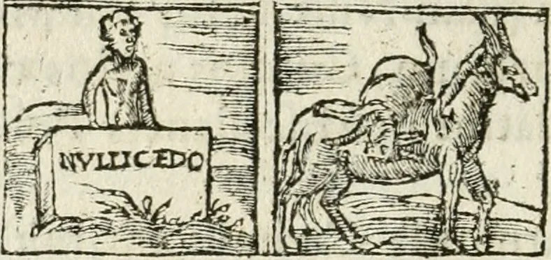 An illustration from Francisci Sanctii Brocensis in inclyta Salmaticensi Academia rhetoricae Graecaeque linguae professoris Comment. in And. Alciati emblemata : nunc denuo multis in locis accurate recognita, & quamplurimis figuris illustrata : cum indice copiosissimo, 1573, leaf 513