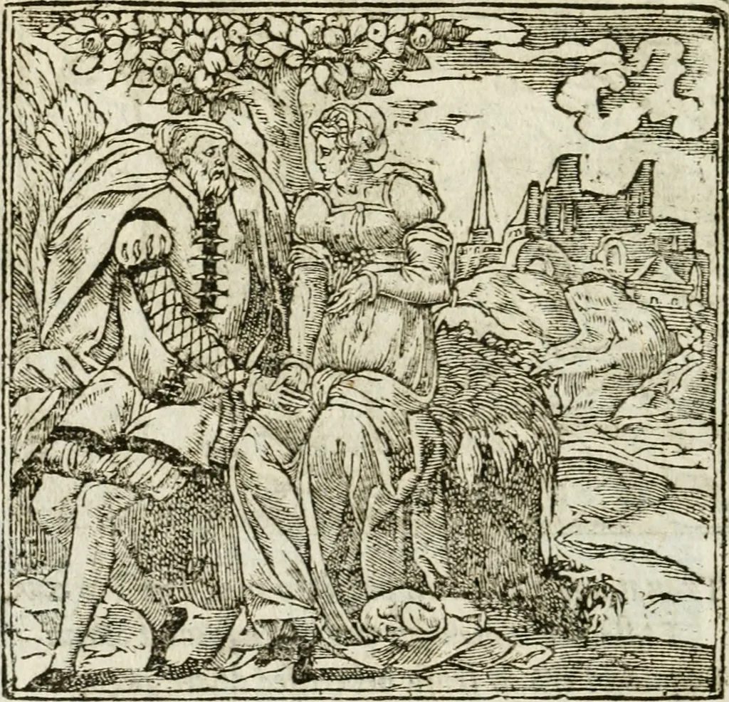 An illustration from Francisci Sanctii Brocensis in inclyta Salmaticensi Academia rhetoricae Graecaeque linguae professoris Comment. in And. Alciati emblemata : nunc denuo multis in locis accurate recognita, & quamplurimis figuris illustrata : cum indice copiosissimo, 1573, leaf 525