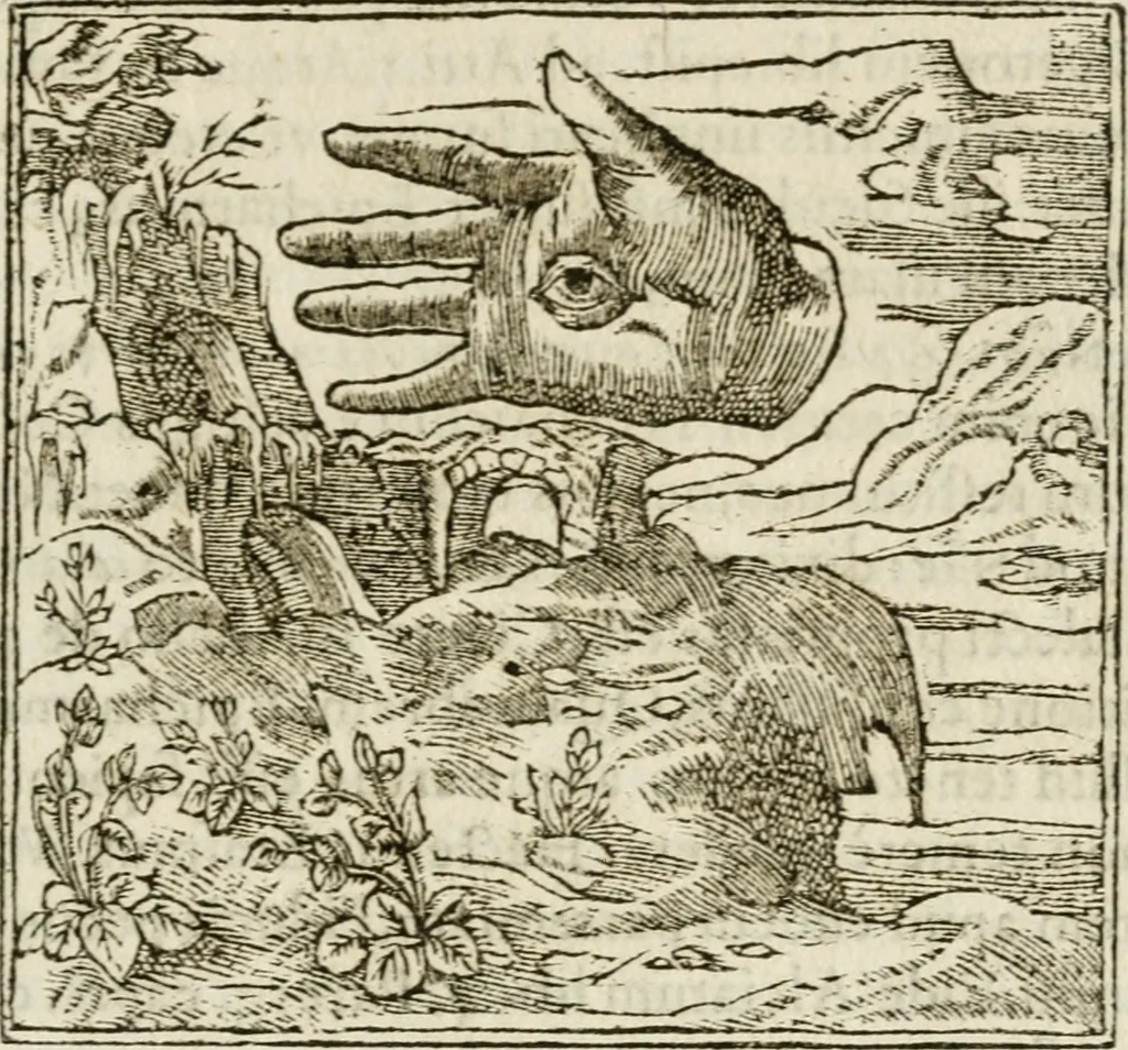 An illustration from Francisci Sanctii Brocensis in inclyta Salmaticensi Academia rhetoricae Graecaeque linguae professoris Comment. in And. Alciati emblemata : nunc denuo multis in locis accurate recognita, & quamplurimis figuris illustrata : cum indice copiosissimo, 1573, leaf 78