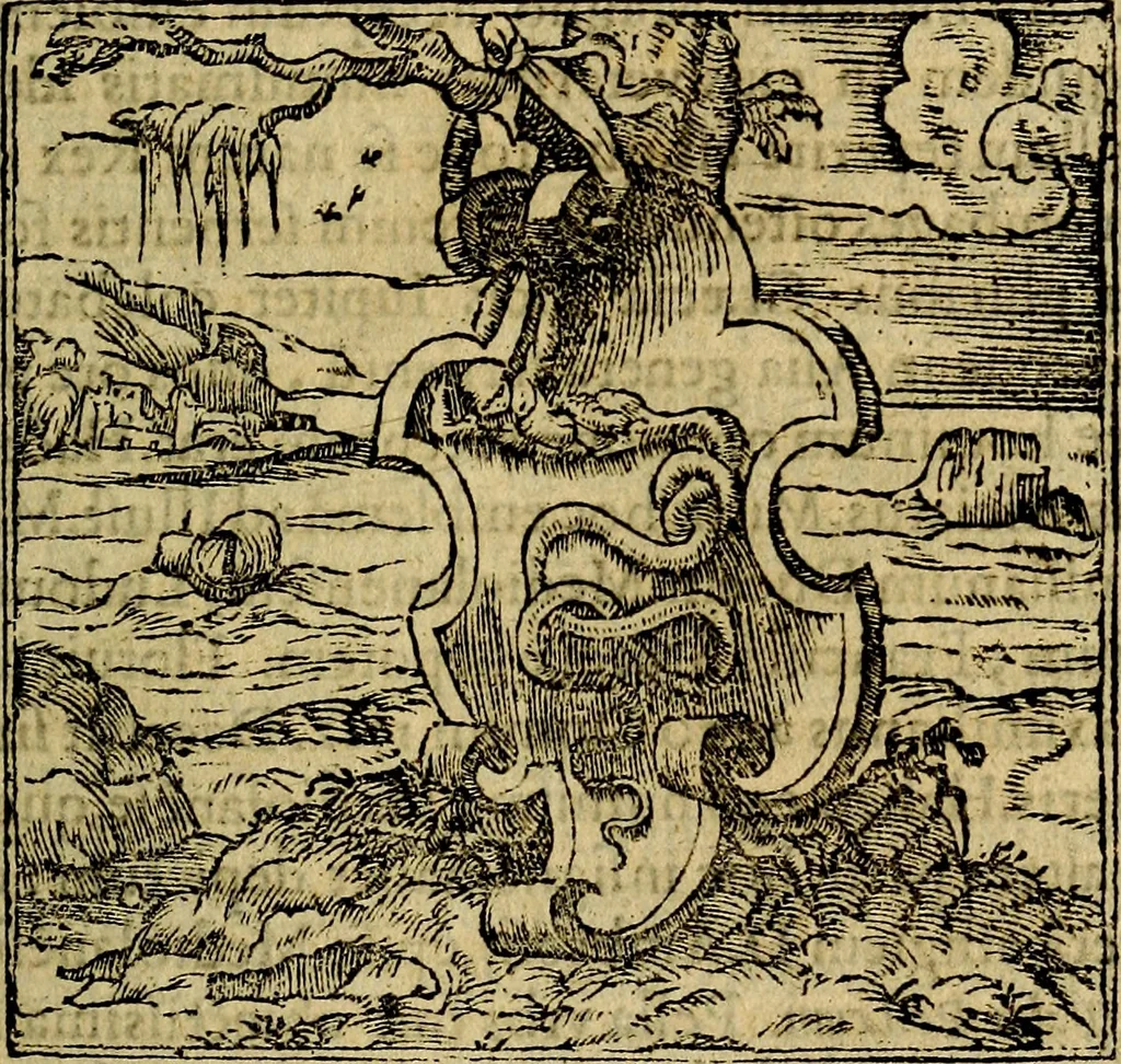 An illustration from Francisci Sanctii Brocensis .., 1573, leaf 16