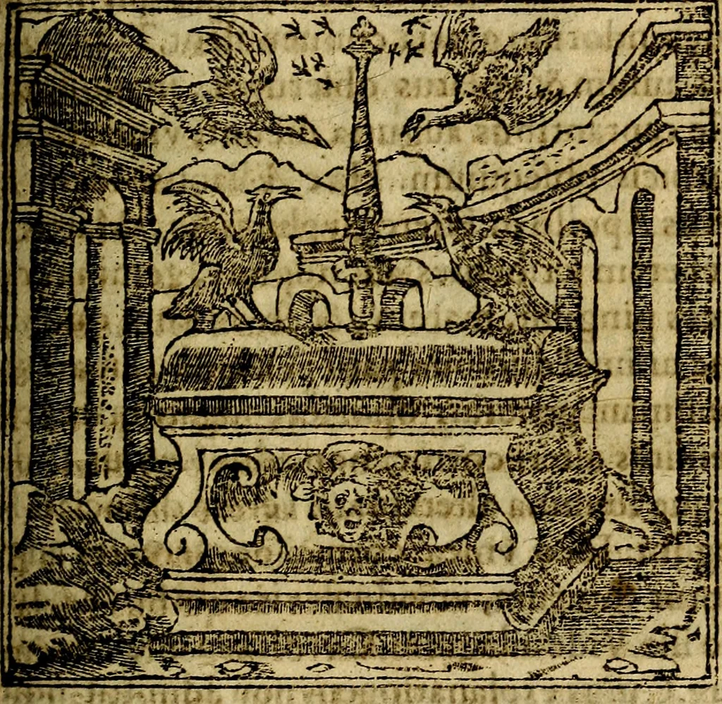 An illustration from Francisci Sanctii Brocensis .., 1573, leaf 166