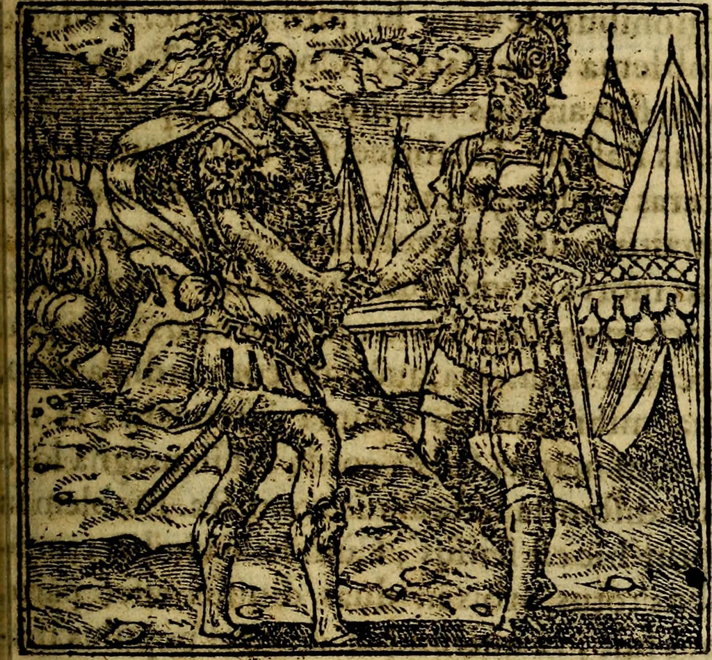 An illustration from Francisci Sanctii Brocensis .., 1573, leaf 168