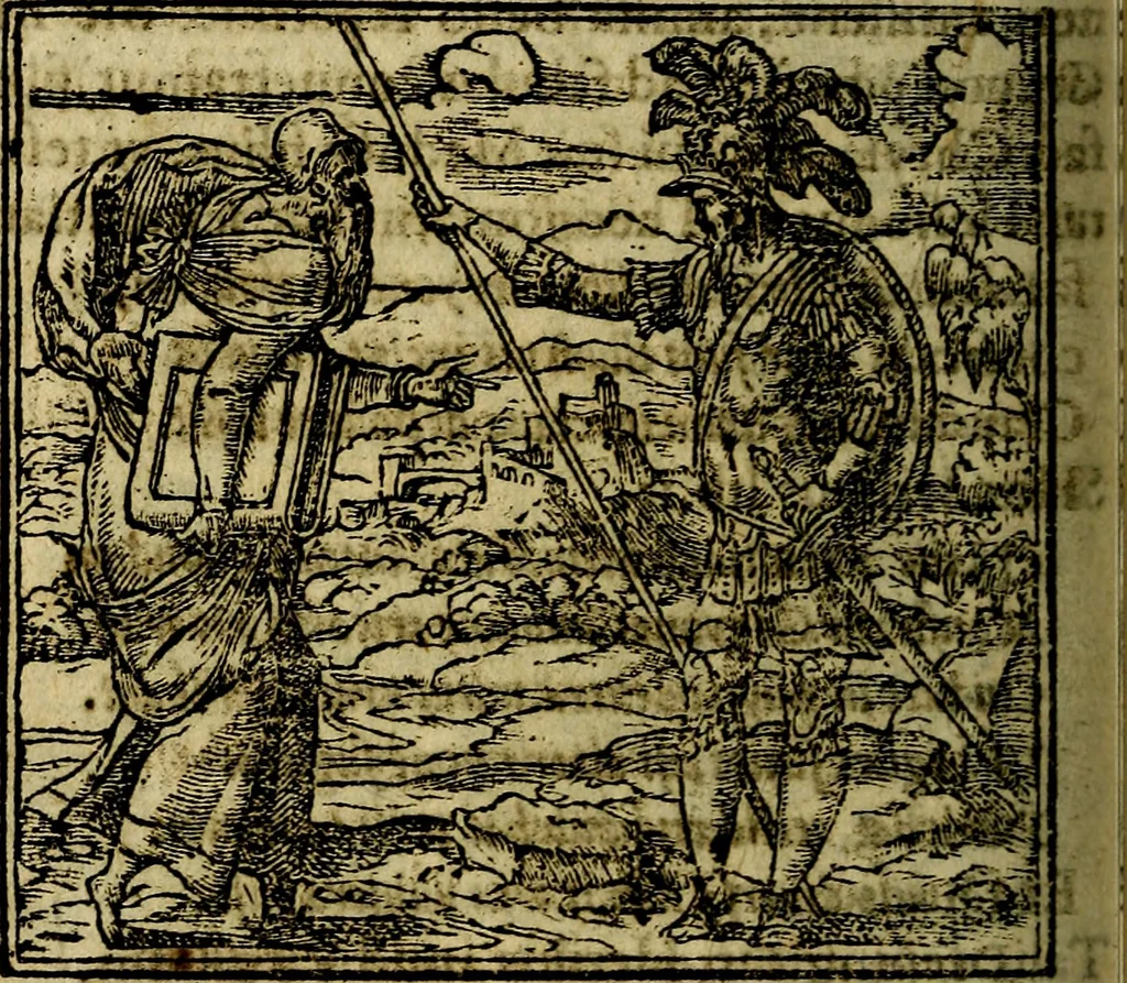 An illustration from Francisci Sanctii Brocensis .., 1573, leaf 173