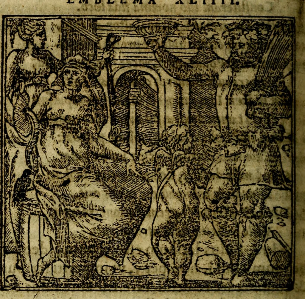 An illustration from Francisci Sanctii Brocensis .., 1573, leaf 183