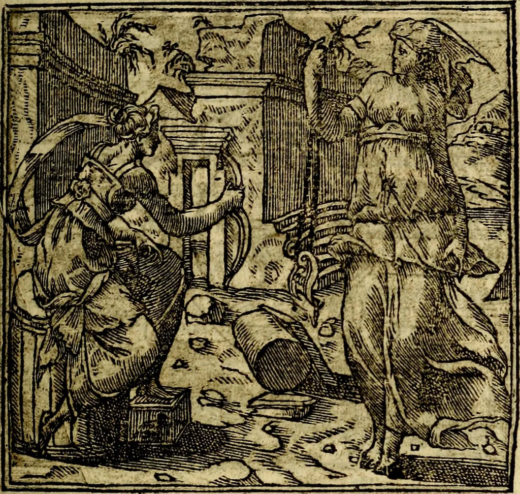 An illustration from Francisci Sanctii Brocensis .., 1573, leaf 190