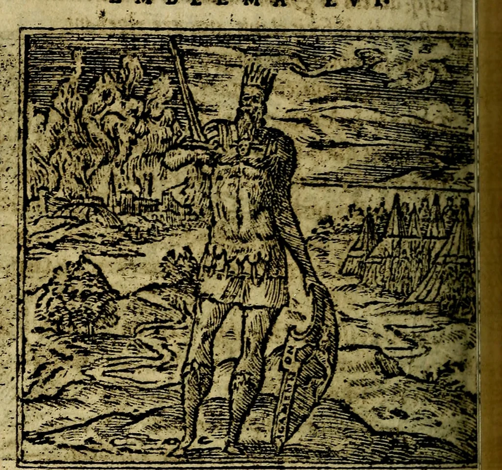 An illustration from Francisci Sanctii Brocensis .., 1573, leaf 209