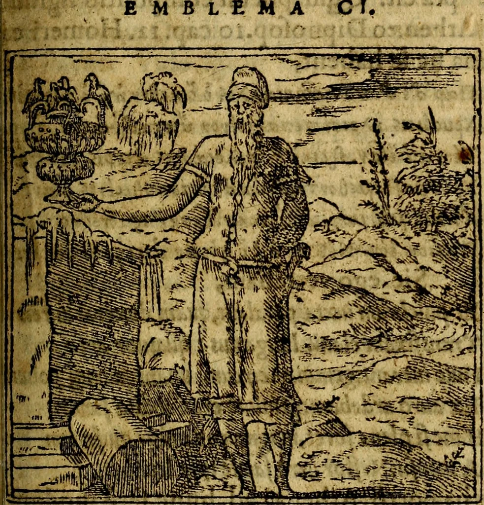 An illustration from Francisci Sanctii Brocensis .., 1573, leaf 312