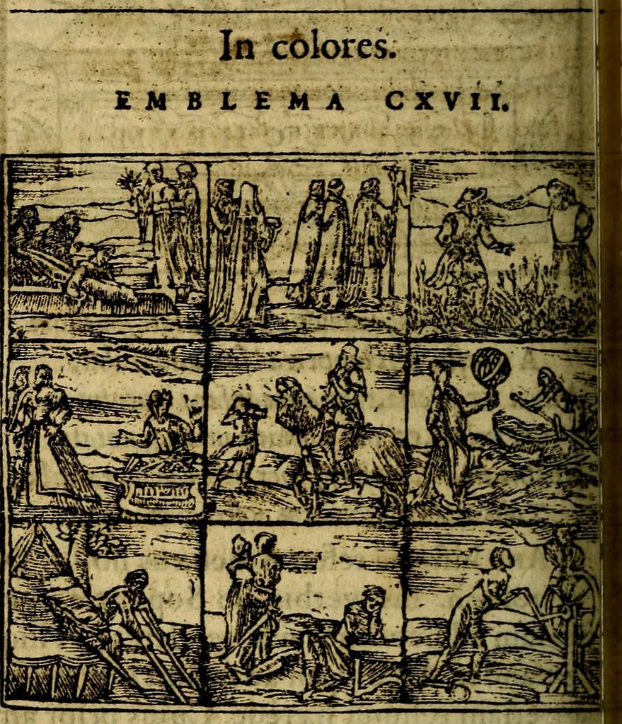 An illustration from Francisci Sanctii Brocensis .., 1573, leaf 355