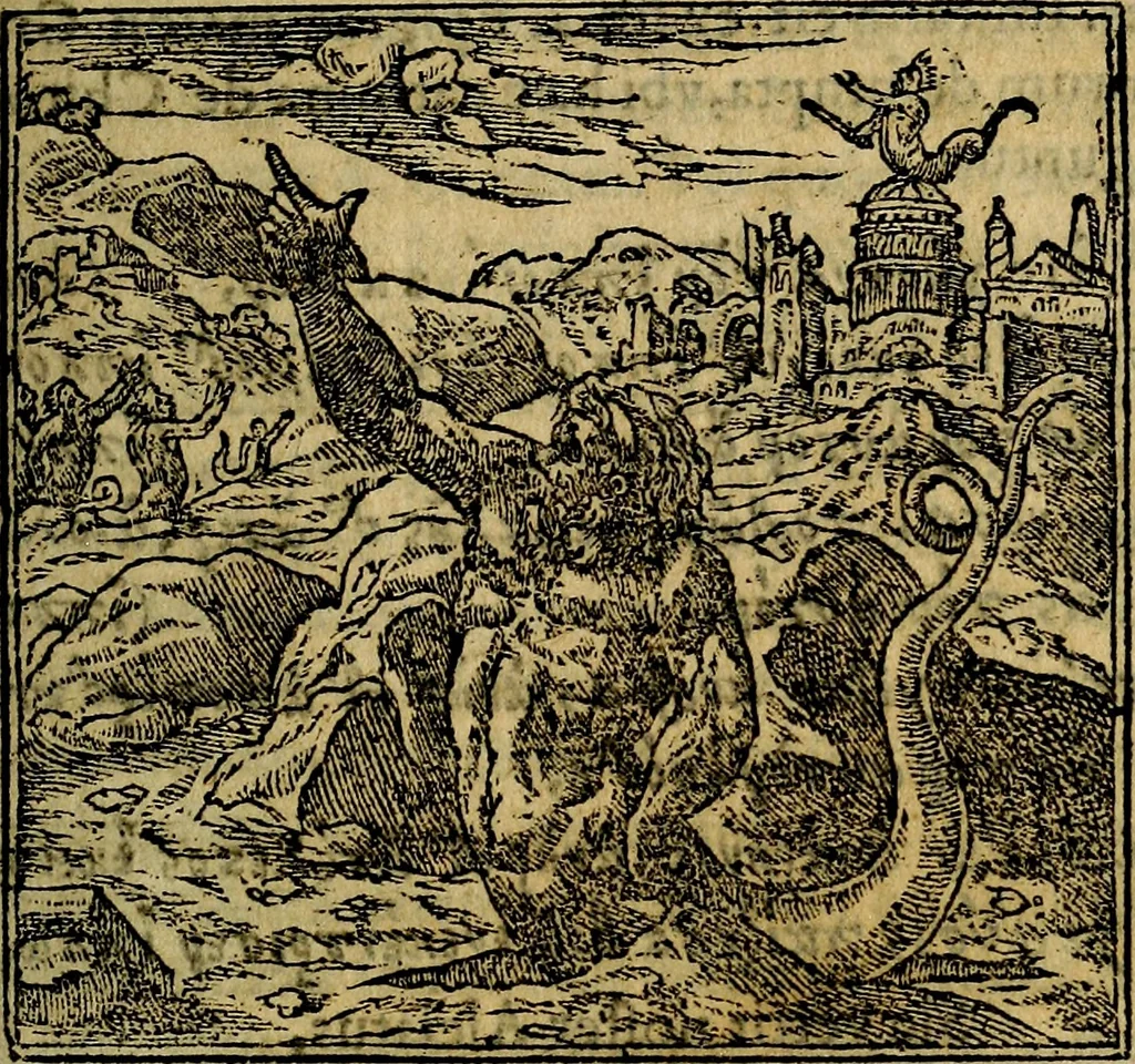 An illustration from Francisci Sanctii Brocensis .., 1573, leaf 36
