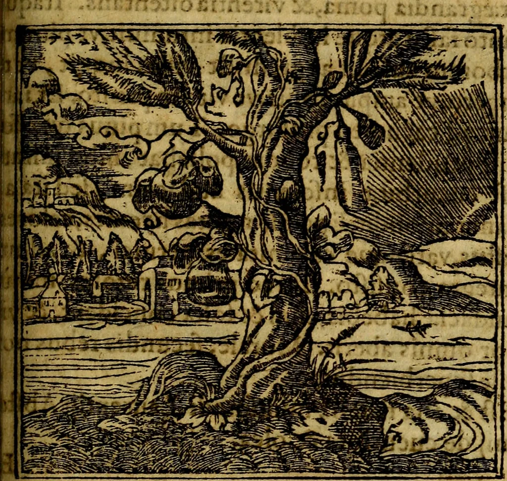 An illustration from Francisci Sanctii Brocensis .., 1573, leaf 376