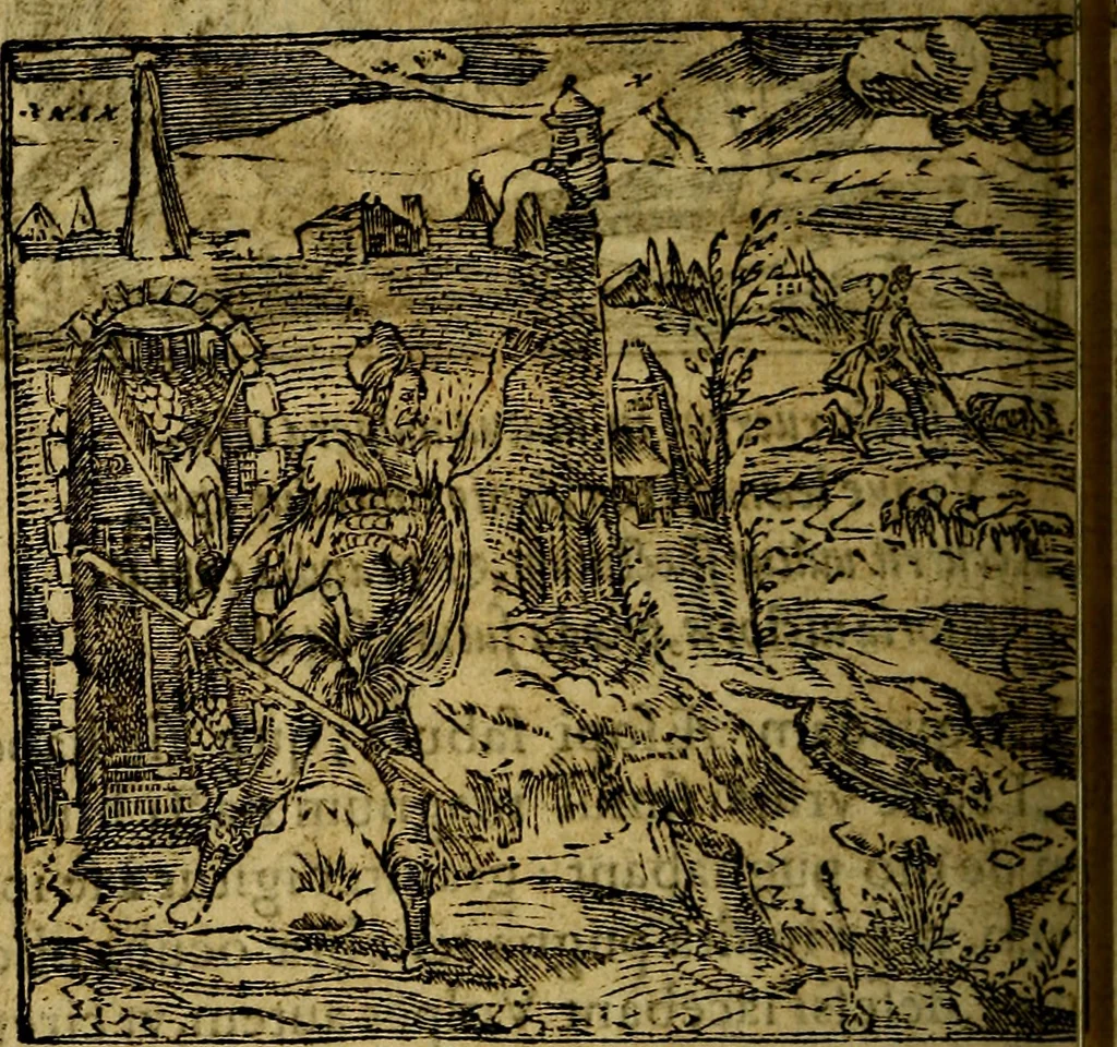 An illustration from Francisci Sanctii Brocensis .., 1573, leaf 379