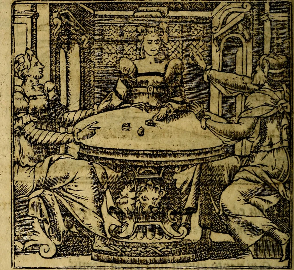 An illustration from Francisci Sanctii Brocensis .., 1573, leaf 387
