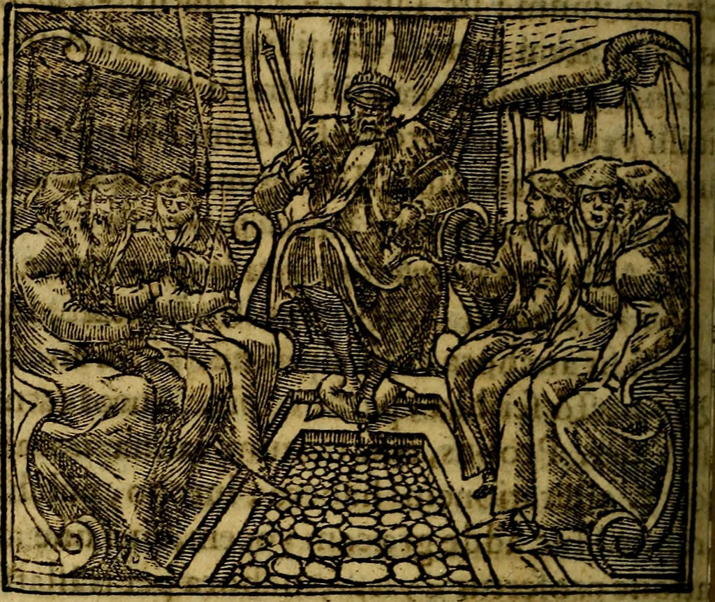 An illustration from Francisci Sanctii Brocensis .., 1573, leaf 425