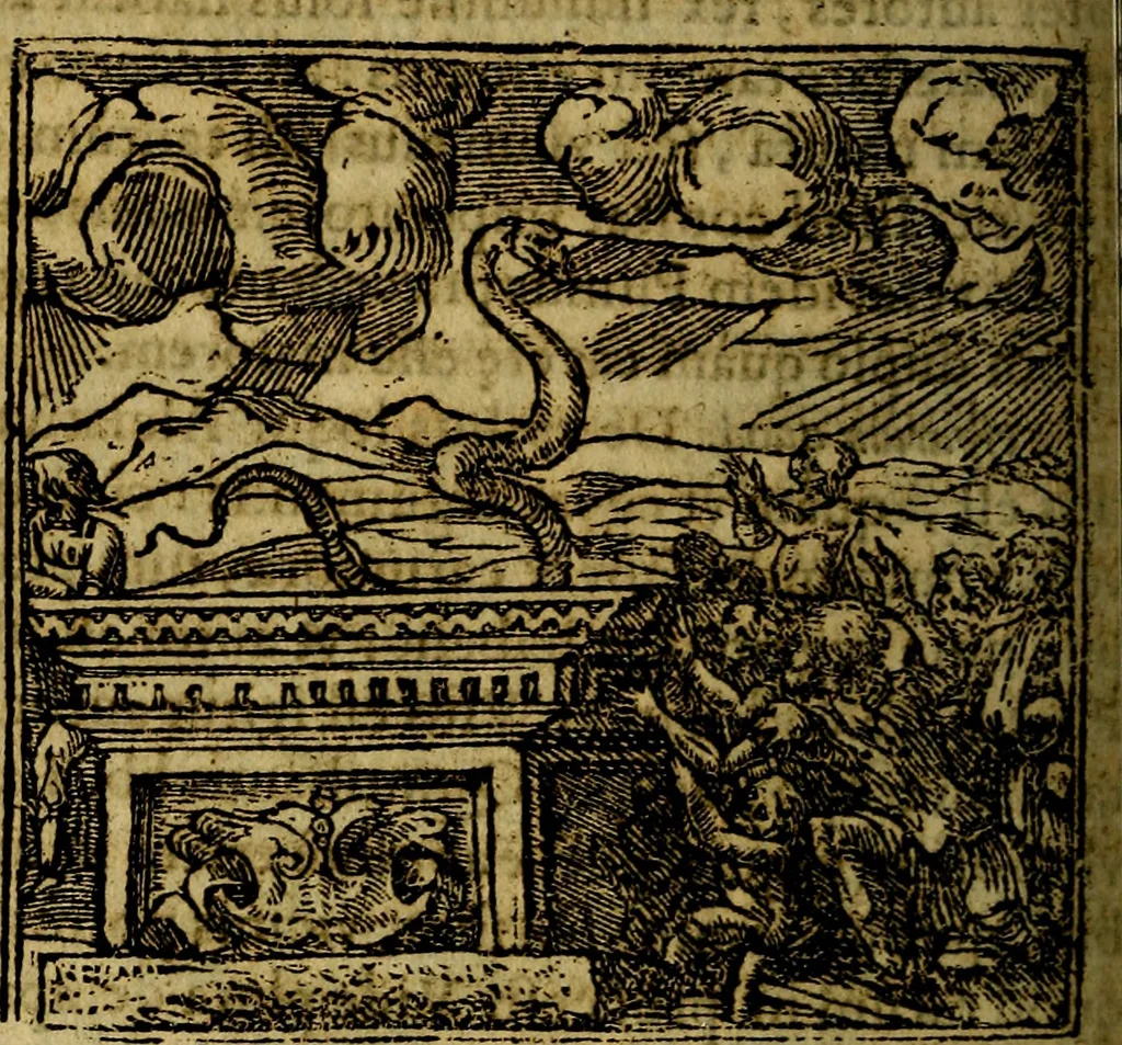 An illustration from Francisci Sanctii Brocensis .., 1573, leaf 435