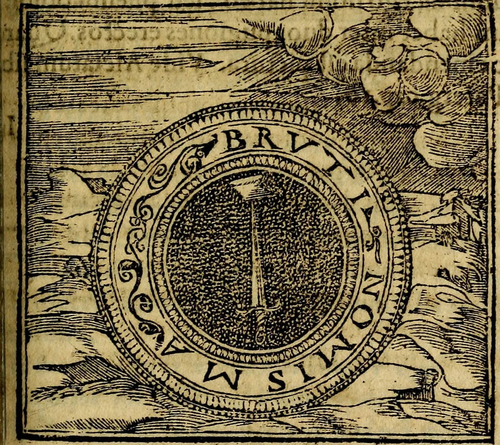 An illustration from Francisci Sanctii Brocensis .., 1573, leaf 438
